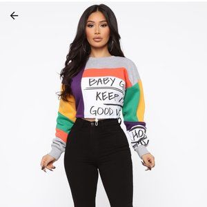 Fashion Nova Cropped Sweatshirt